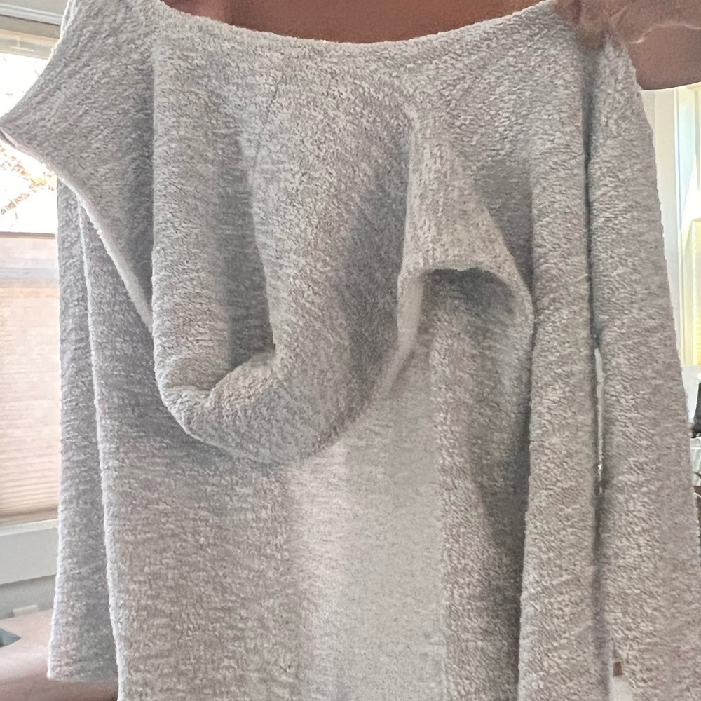 Grey sweater coat